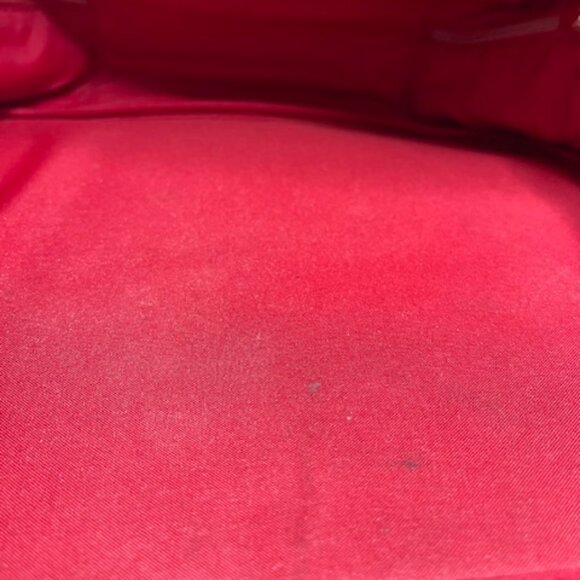 Estee Lauder Red Vinyl Cosmetic Make Up Zip Train Travel Case Bag 11.5"w/Handle - Picture 16 of 16